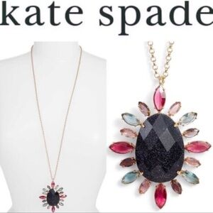 Kate Spade Gold Necklace with Multicolor Crystal
